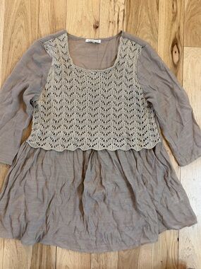 Indigo soul crochet top size large